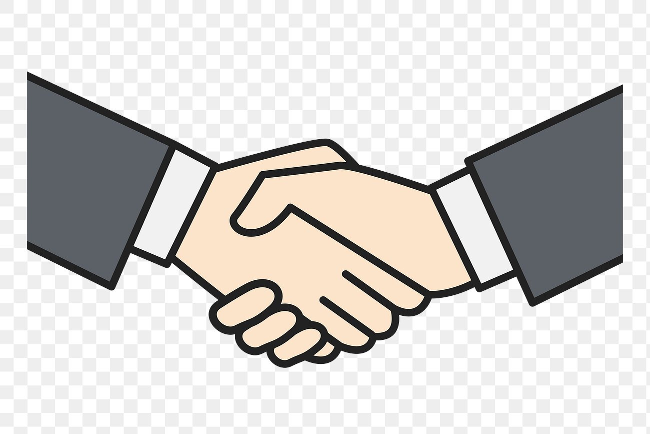 A business handshake